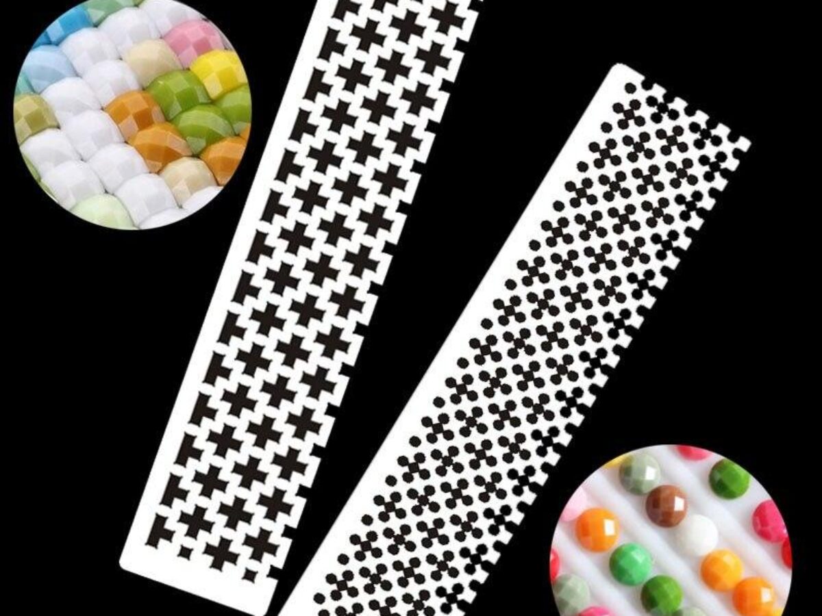 Règle En Acier Inoxydable Pour Diamond Painting - Outil De Fixation Avec Grille, Pour Débutants Et Professionnels