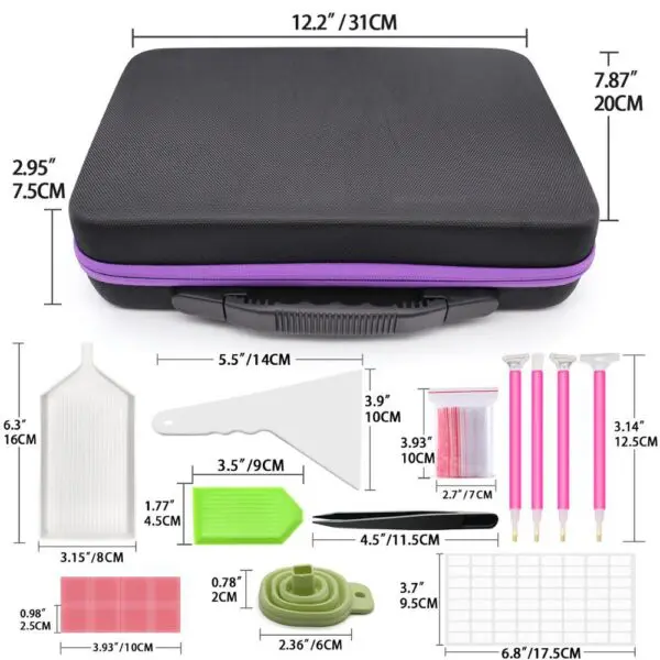 Boîte De Rangement Pour Strass 28 Compartiments : 3 Boîtes De Rangement